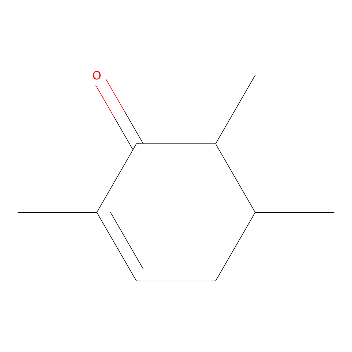 2-Cyclohexen-1-one, 2,5,6-trimethyl- molecular structure, CAS 20030-30-2