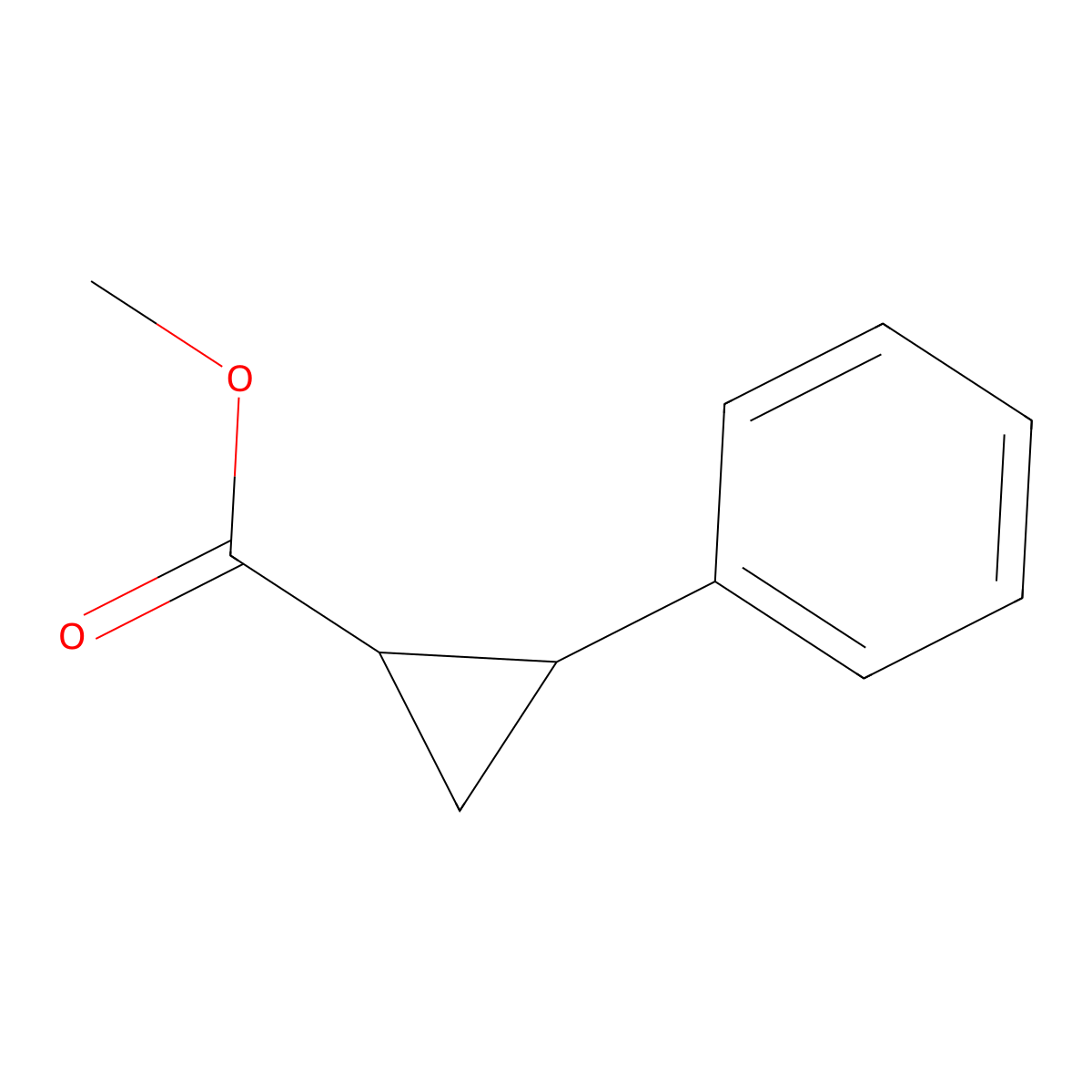 Methyl 2-phenylcyclopropanecarboxylate molecular structure, CAS 20030-70-0