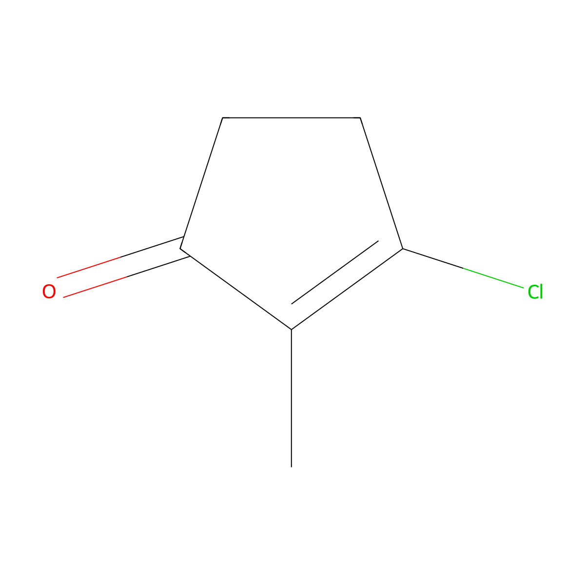 3-Chloro-2-methylcyclopent-2-en-1-one molecular structure, CAS 20030-88-0
