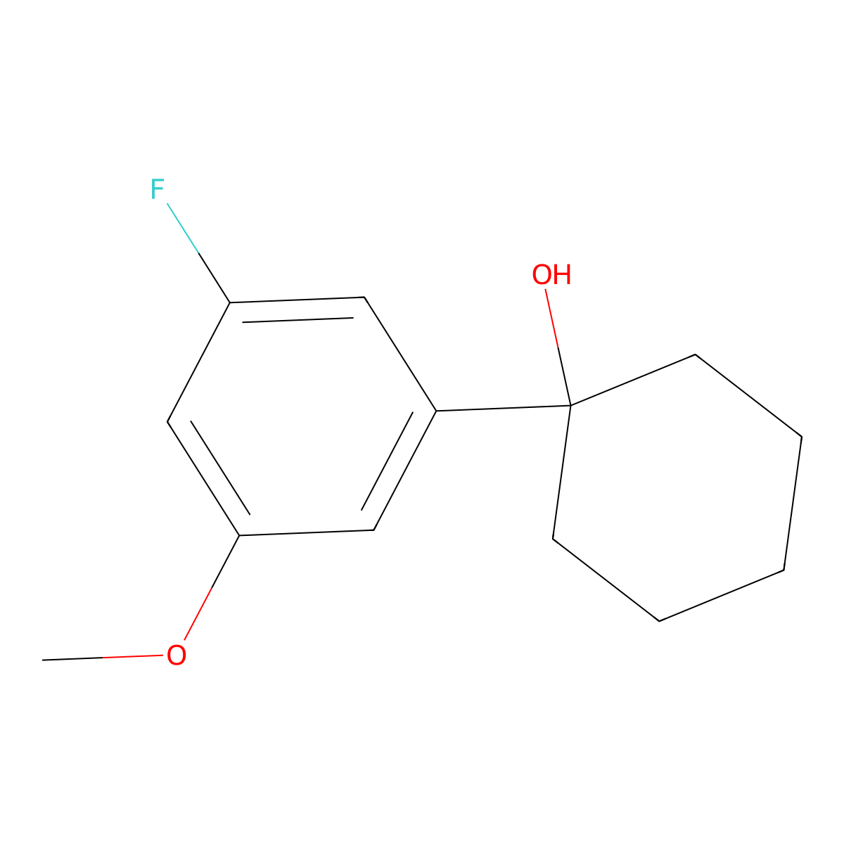 1-(3-Fluoro-5-methoxyphenyl)cyclohexanol molecular structure, CAS 2003045-80-3