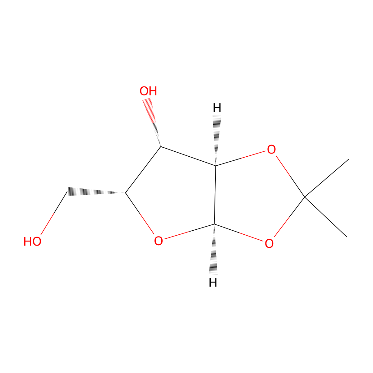 1,2-O-isopropylidene-alpha-D-xylofuranose molecular structure, CAS 20031-21-4