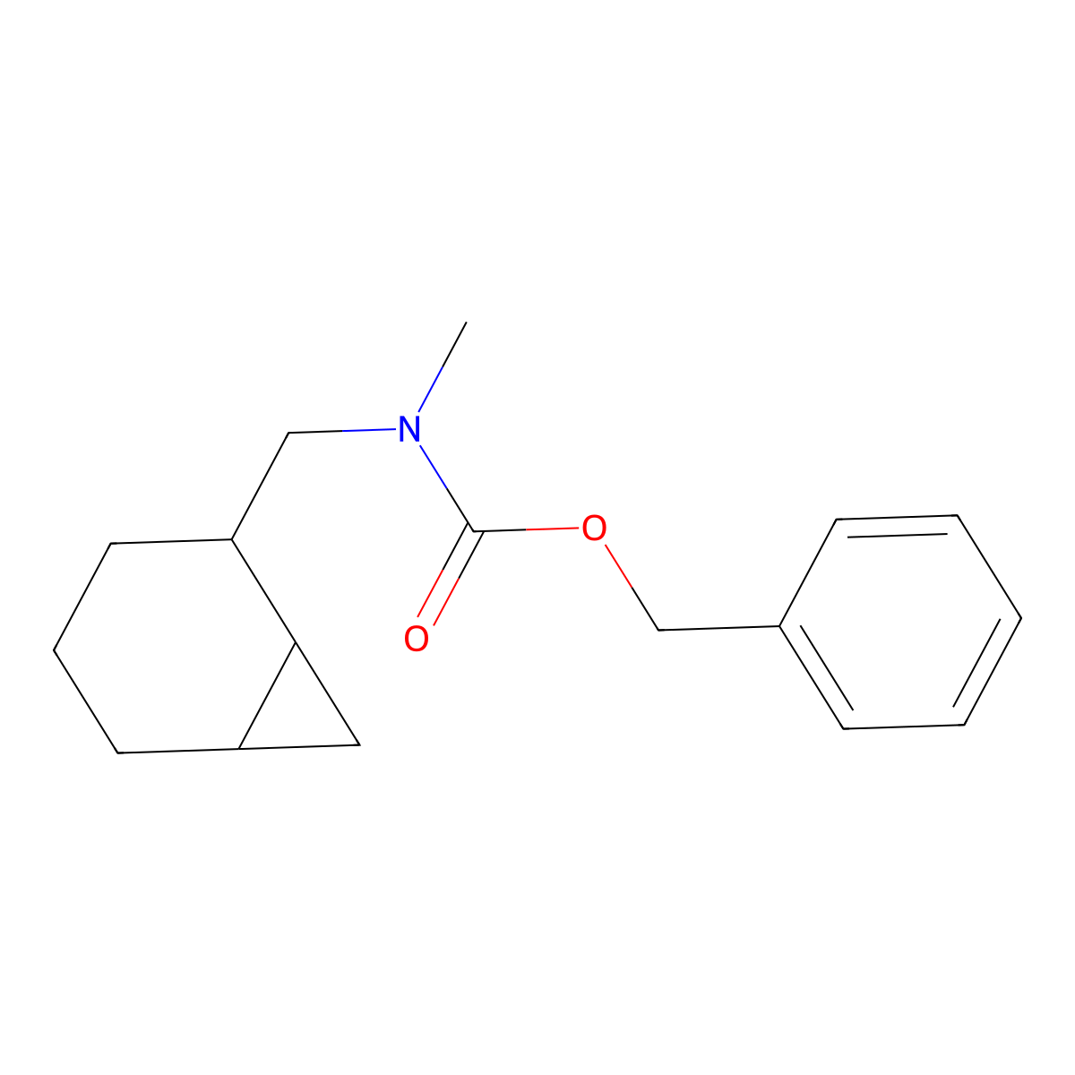 benzyl N-({bicyclo[4.1.0]heptan-2-yl}methyl)-N-methylcarbamate molecular structure, CAS 2003102-20-1