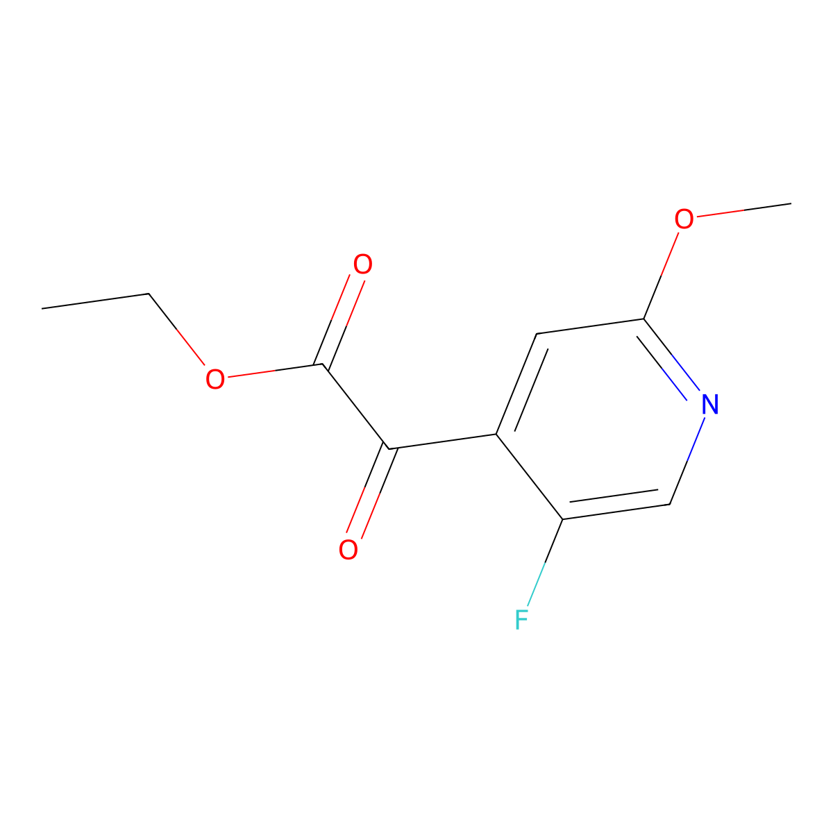 Ethyl 5-fluoro-2-methoxy-alpha-oxo-4-pyridineacetate molecular structure, CAS 2003165-07-7