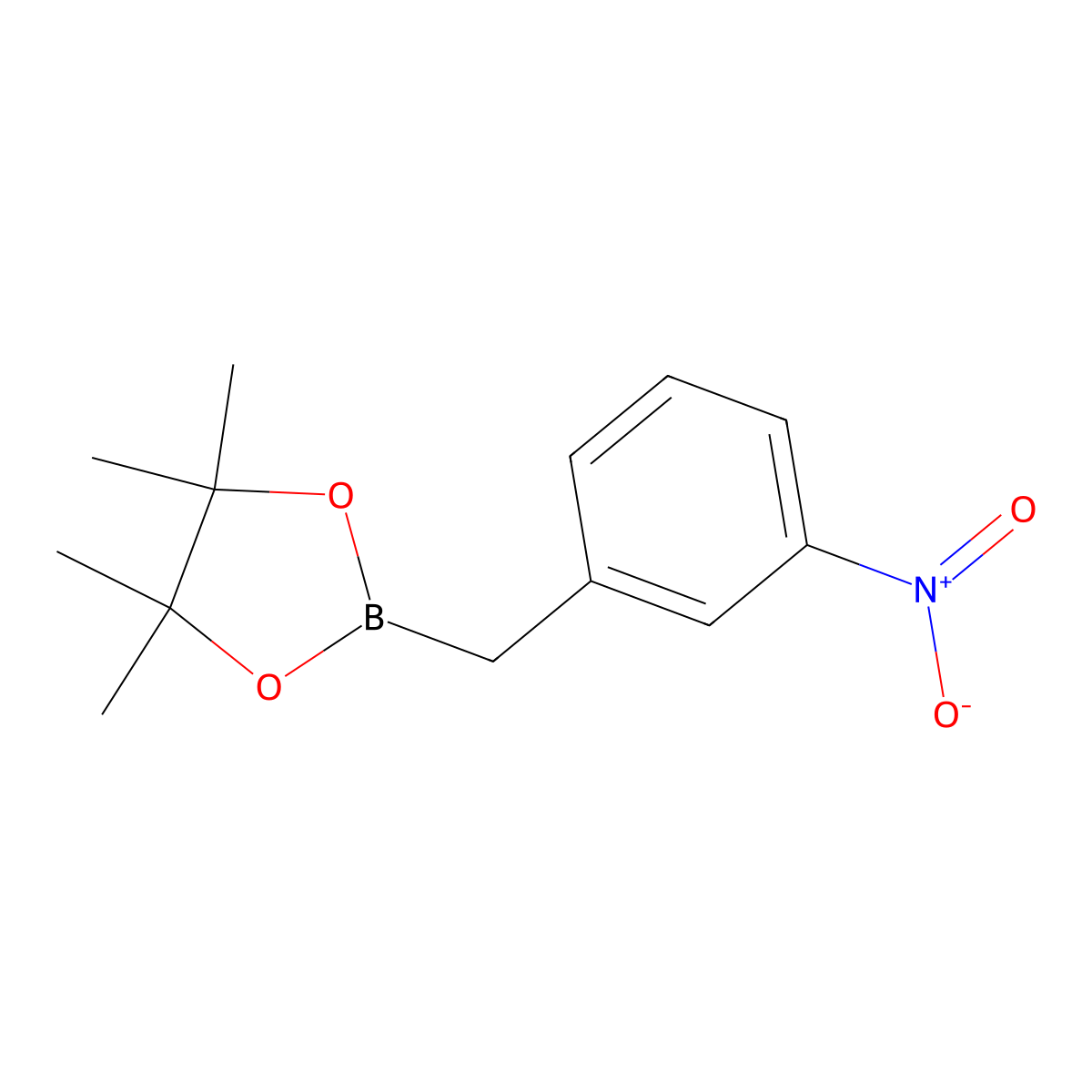 4,4,5,5-Tetramethyl-2-[(3-nitrophenyl)methyl]-1,3,2-dioxaborolane molecular structure, CAS 2003223-29-6