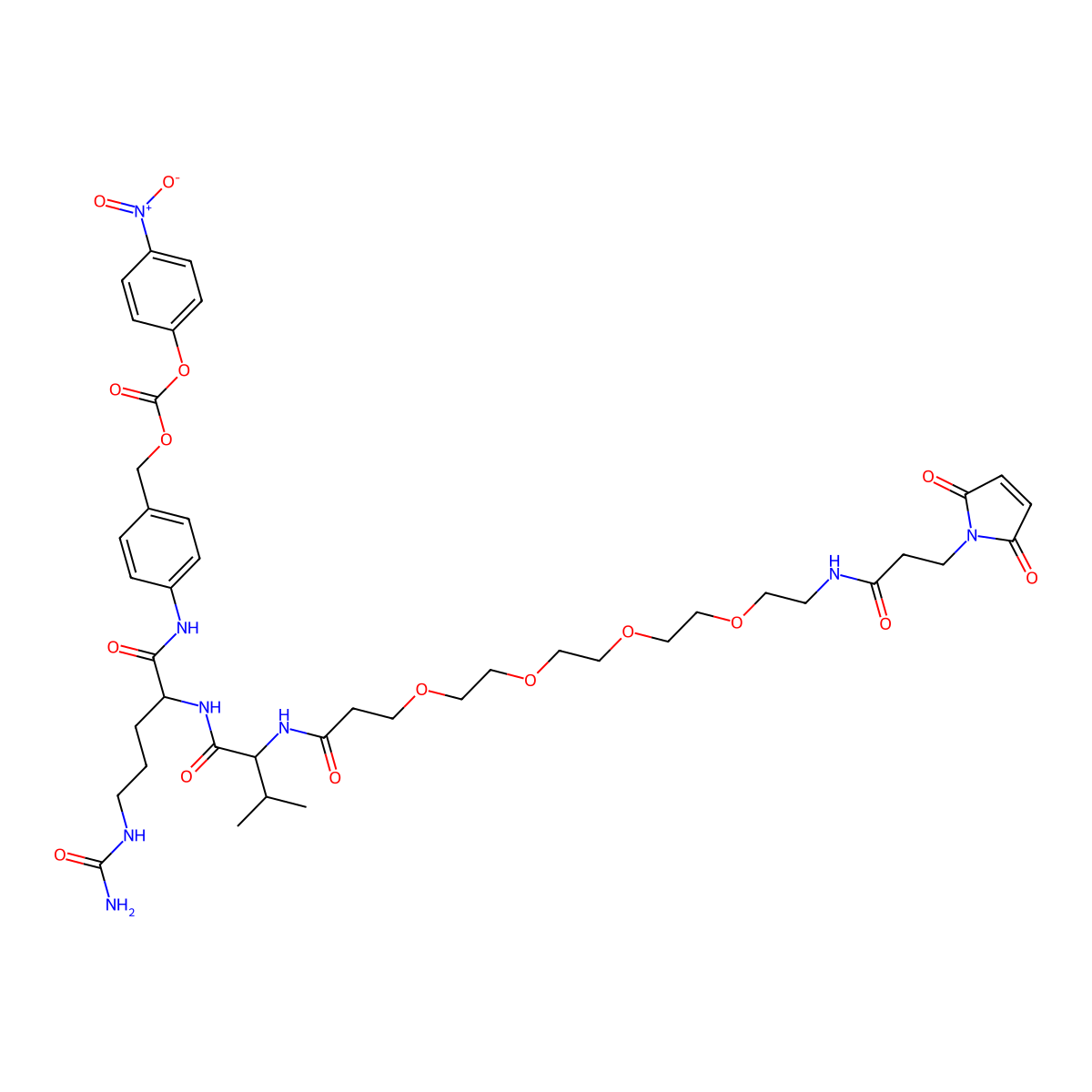 Mal-Amide-PEG4-Val-Cit-PAB-PNP molecular structure, CAS 2003260-12-4