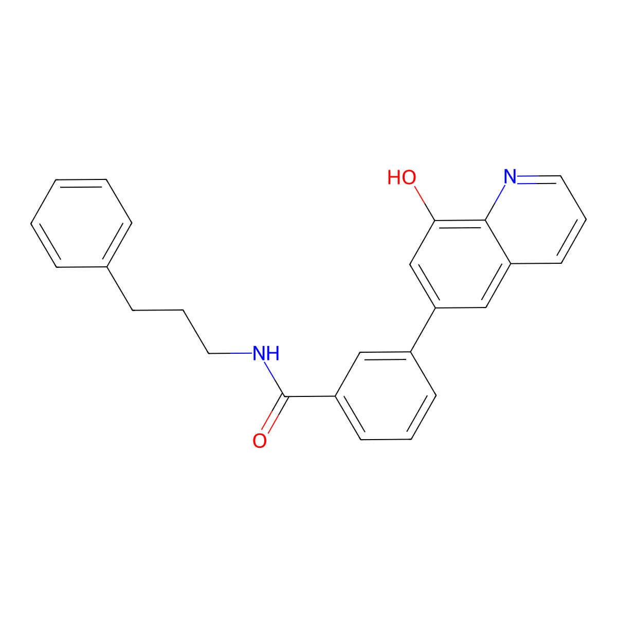 3-(8-Hydroxyquinolin-6-YL)-N-(3-phenylpropyl)benzamide molecular structure, CAS 2003260-55-5
