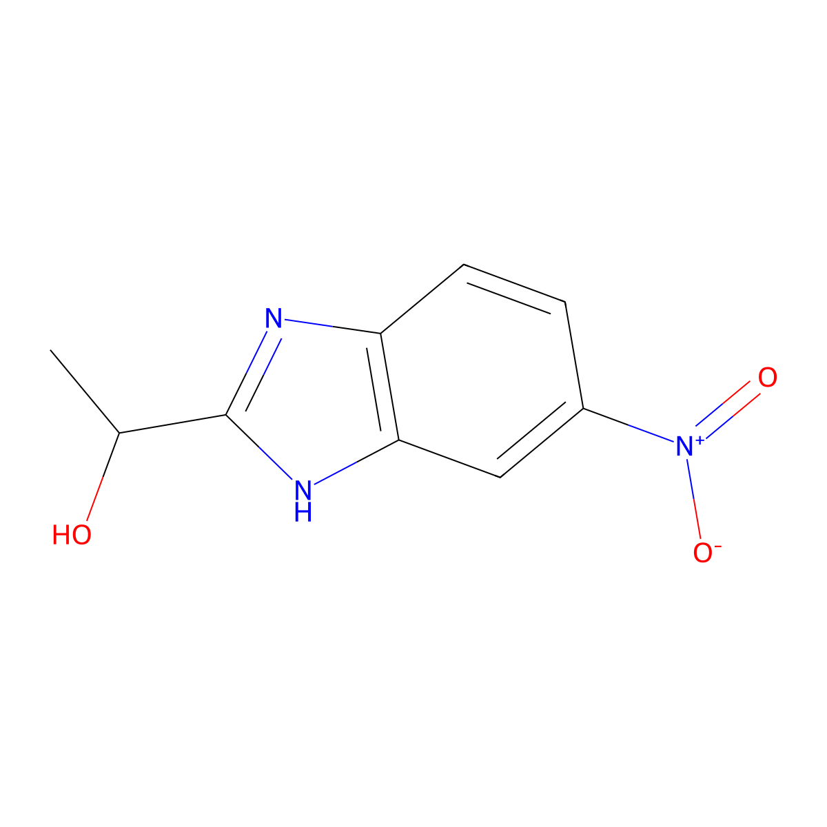 1-(5-Nitro-1h-benzimidazol-2-yl)ethanol molecular structure, CAS 20033-95-8
