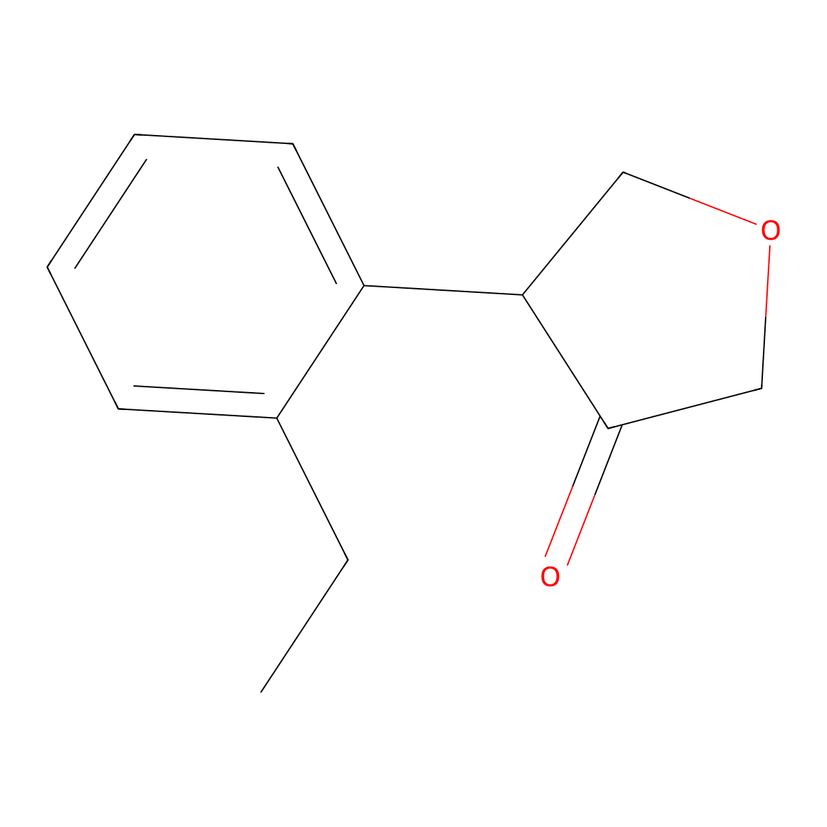 4-(2-Ethylphenyl)oxolan-3-one molecular structure, CAS 2003346-89-0