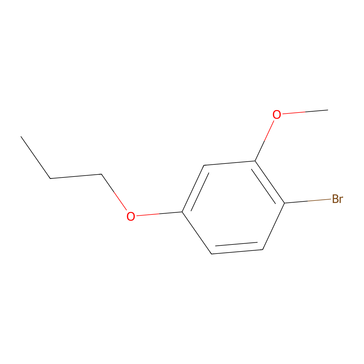 1-Bromo-2-methoxy-4-propoxybenzene molecular structure, CAS 200336-46-5