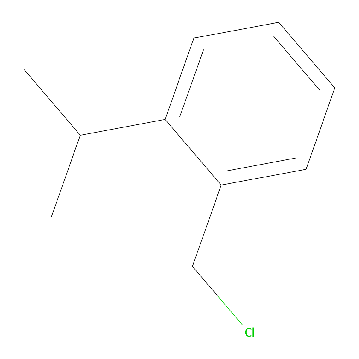o-Isopropylbenzyl chloride molecular structure, CAS 20034-71-3