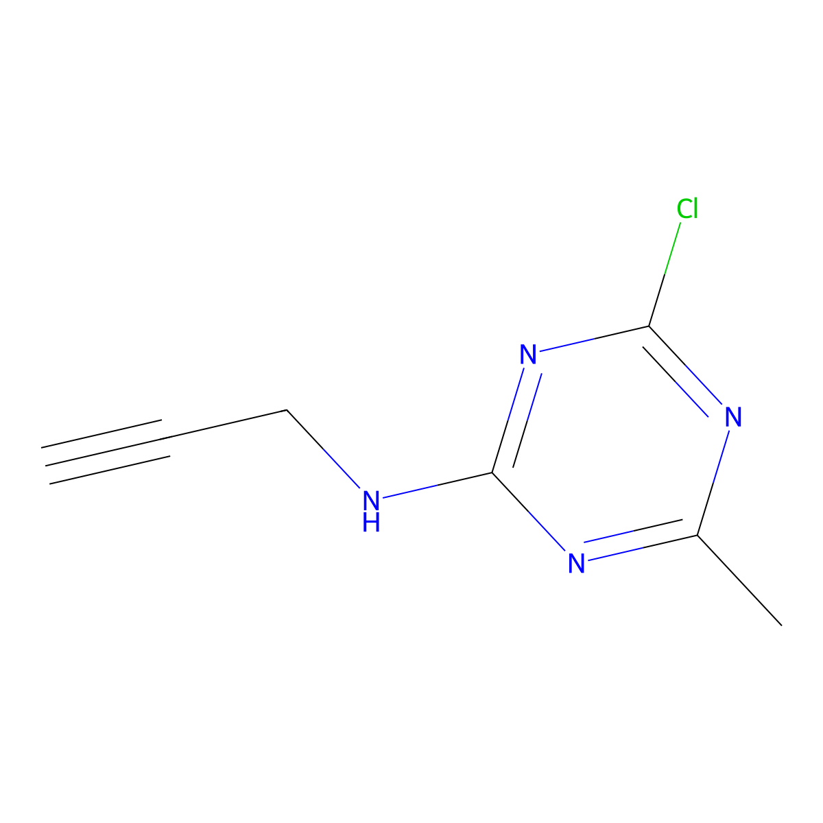 4-chloro-6-methyl-N-(prop-2-yn-1-yl)-1,3,5-triazin-2-amine molecular structure, CAS 2003400-40-4