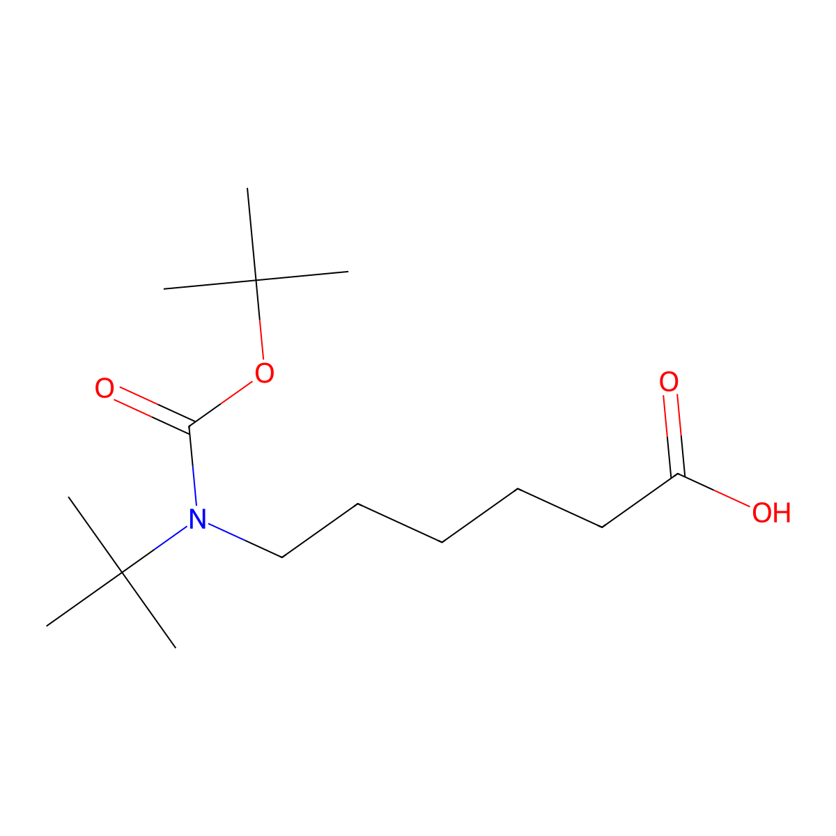 6-{[(Tert-butoxy)carbonyl](tert-butyl)amino}hexanoic acid molecular structure, CAS 2003431-00-1