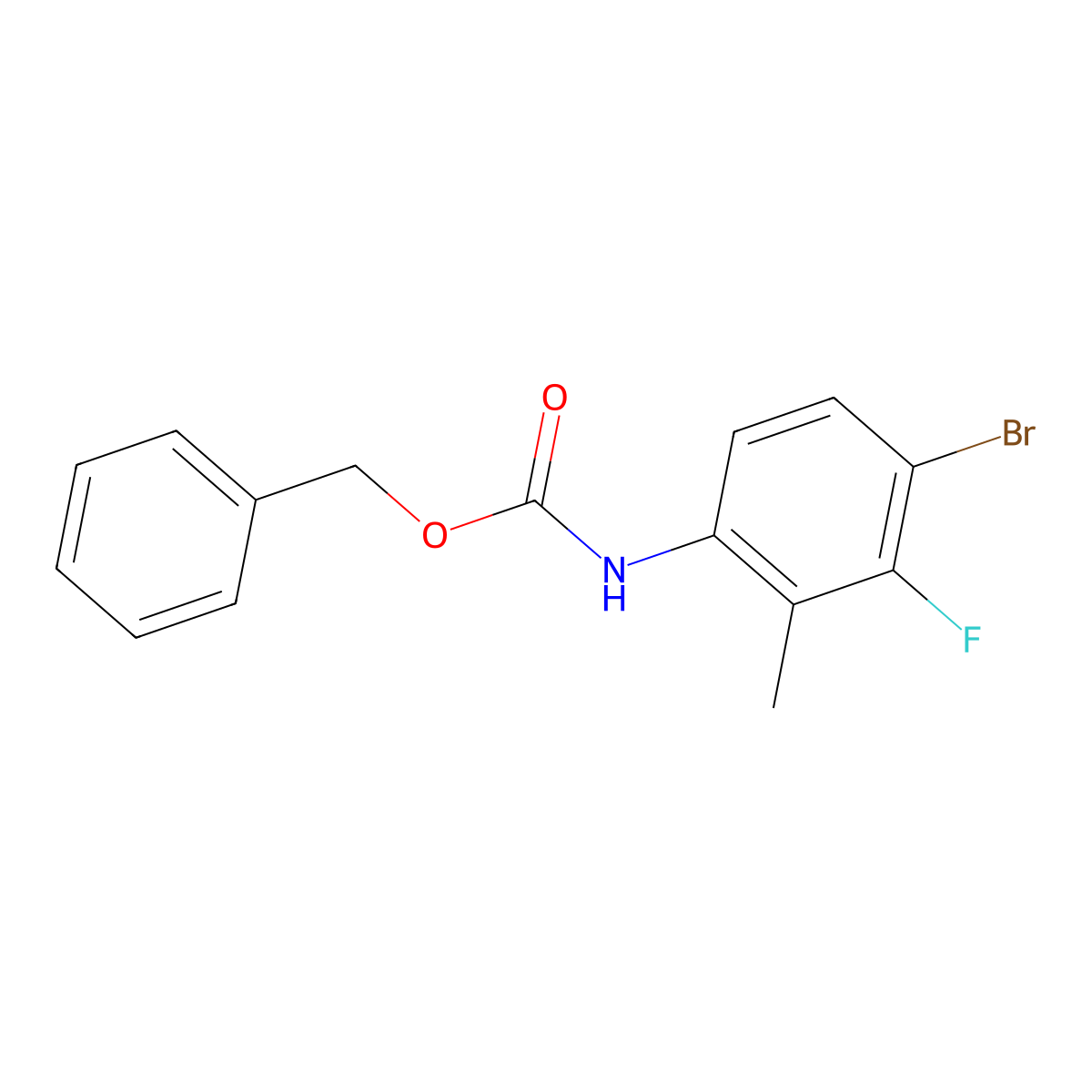 Benzyl n-(4-bromo-3-fluoro-2-methylphenyl)carbamate molecular structure, CAS 2003465-36-7