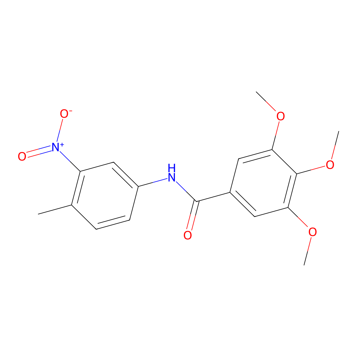 3,4,5-trimethoxy-N-(4-methyl-3-nitrophenyl)benzamide molecular structure, CAS 200347-95-1