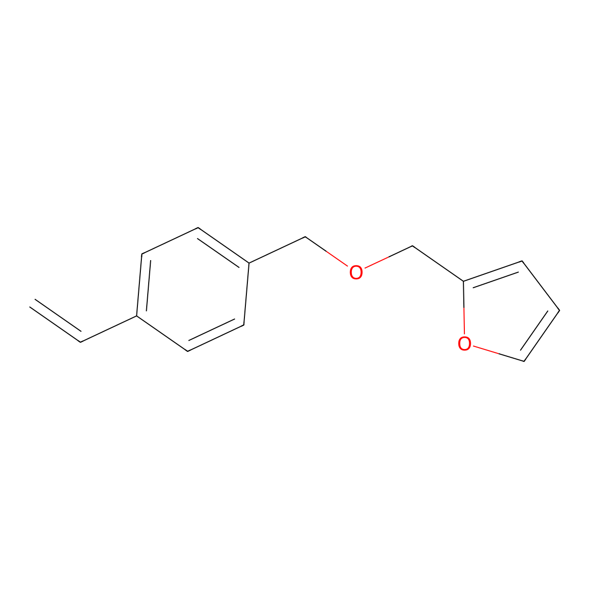 2-[[(4-Ethenylphenyl)methoxy]methyl]furan molecular structure, CAS 200349-73-1