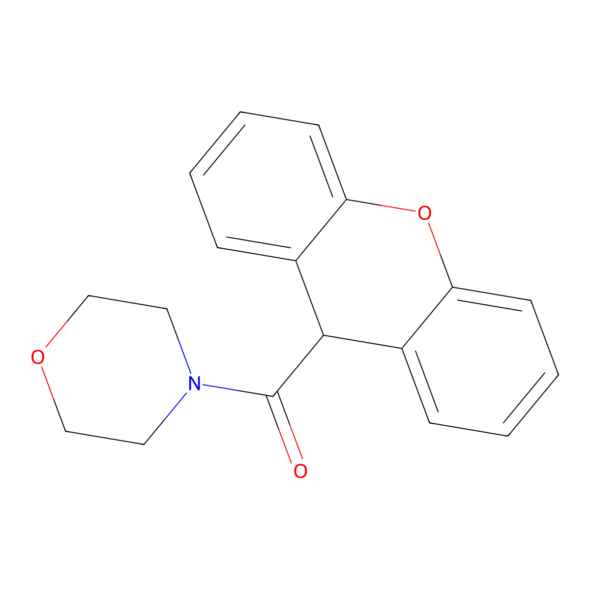 morpholin-4-yl(9H-xanthen-9-yl)methanone molecular structure, CAS 200349-89-9