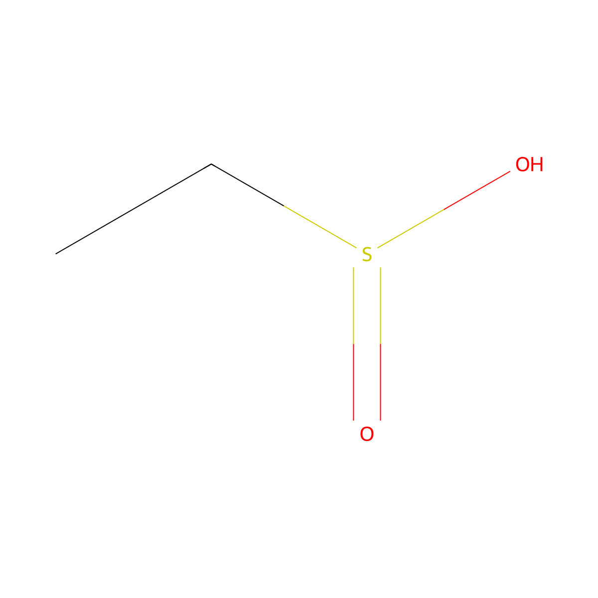 Ethanesulfinic acid molecular structure, CAS 20035-08-9