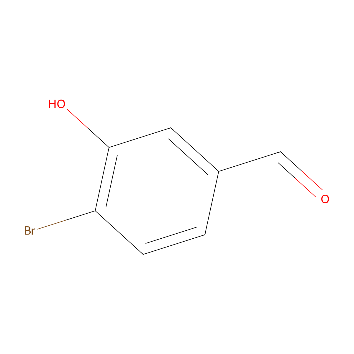 4-Bromo-3-hydroxybenzaldehyde molecular structure, CAS 20035-32-9