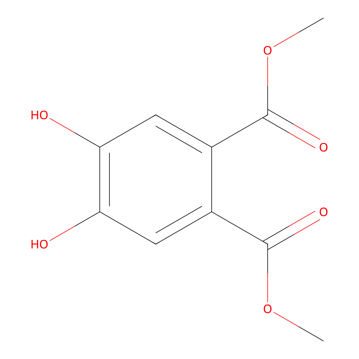 Dimethyl 4,5-dihydroxyphthalate molecular structure, CAS 20035-53-4