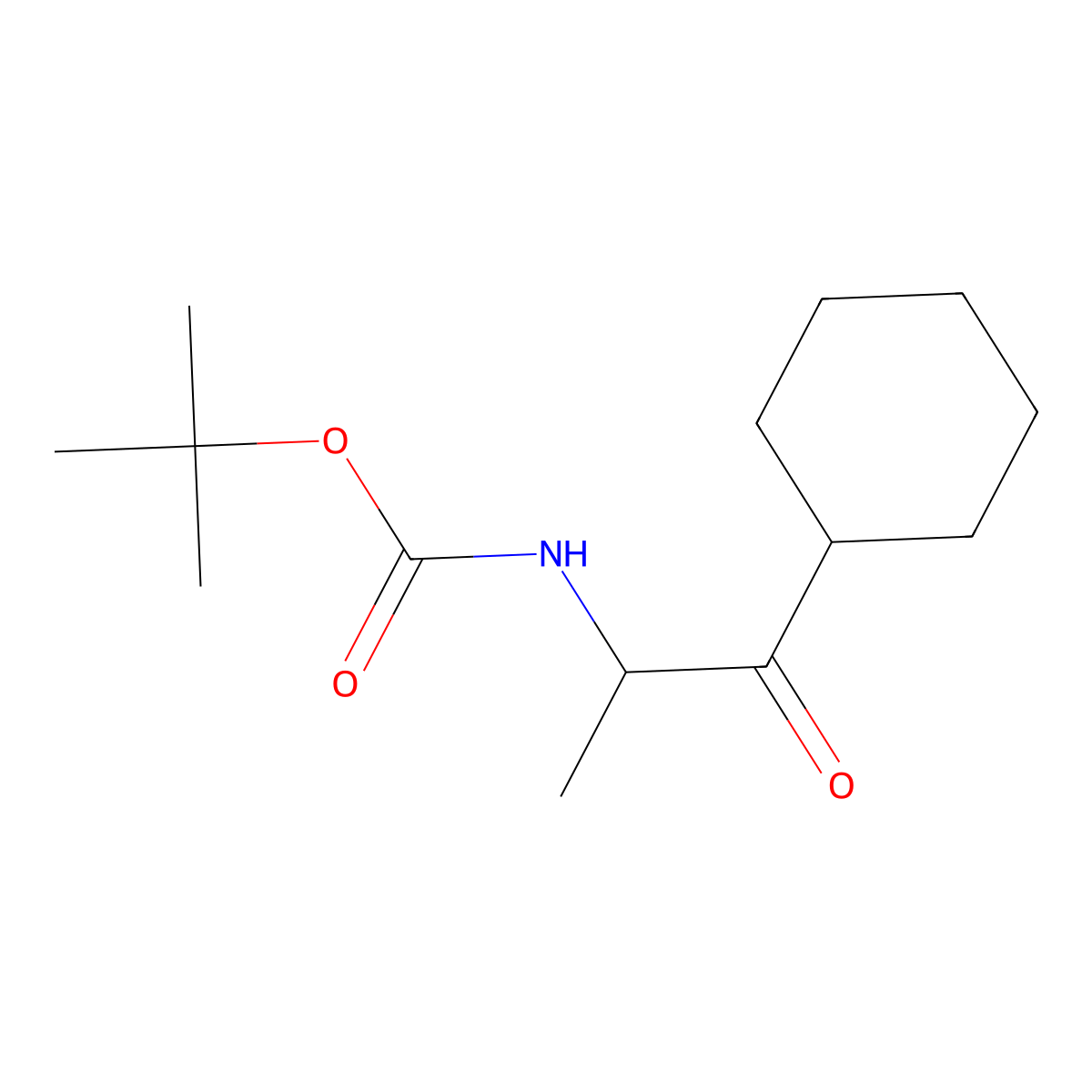 tert-butyl N-(1-cyclohexyl-1-oxopropan-2-yl)carbamate molecular structure, CAS 2003503-40-8