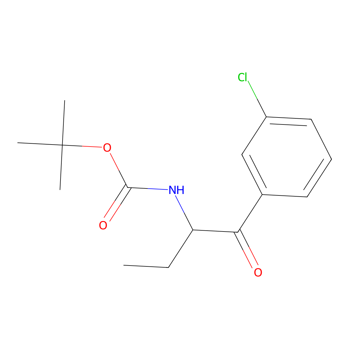 tert-butyl N-[1-(3-chlorophenyl)-1-oxobutan-2-yl]carbamate molecular structure, CAS 2003512-96-5
