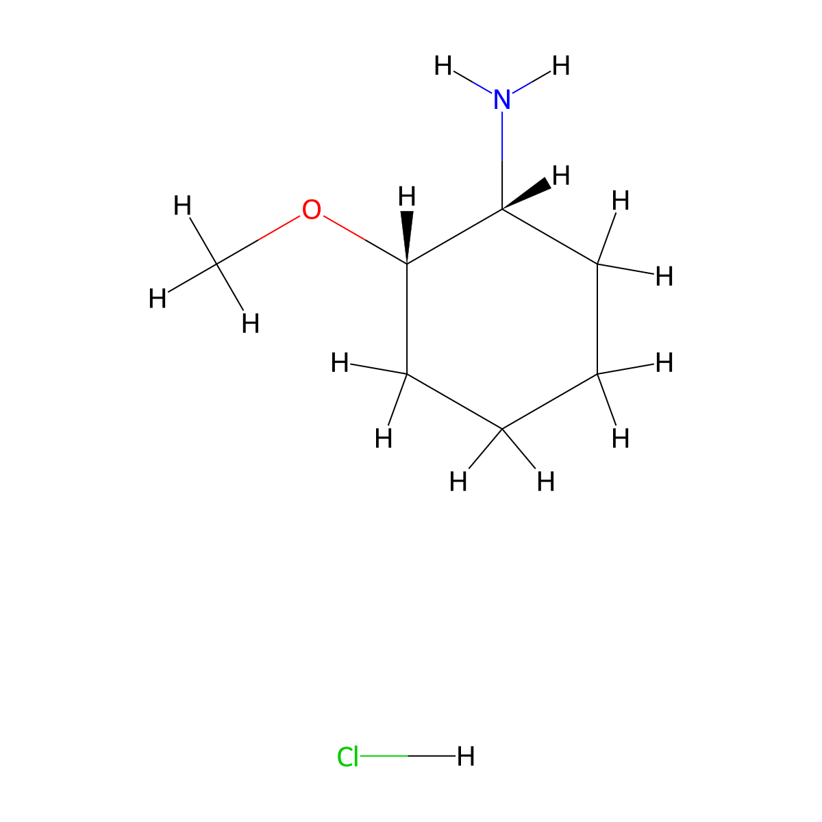 (1R,2S)-2-methoxycyclohexanamine;hydrochloride molecular structure, CAS 200352-20-1