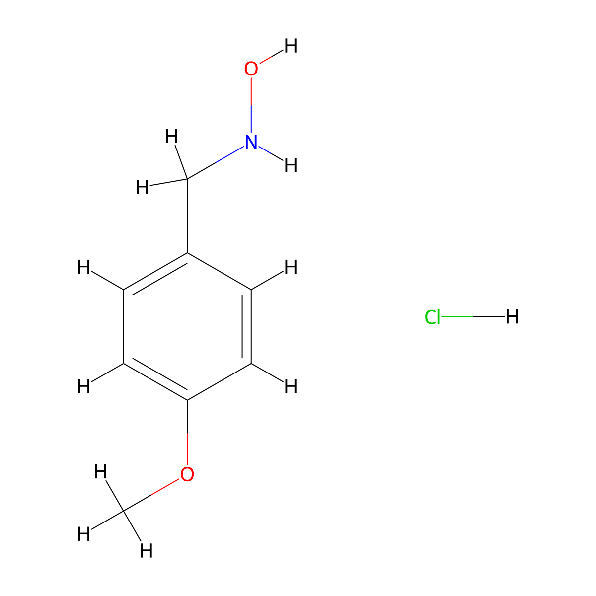 N-Hydroxy(4-methoxyphenyl)-methanamine hydrochloride molecular structure, CAS 200352-53-0