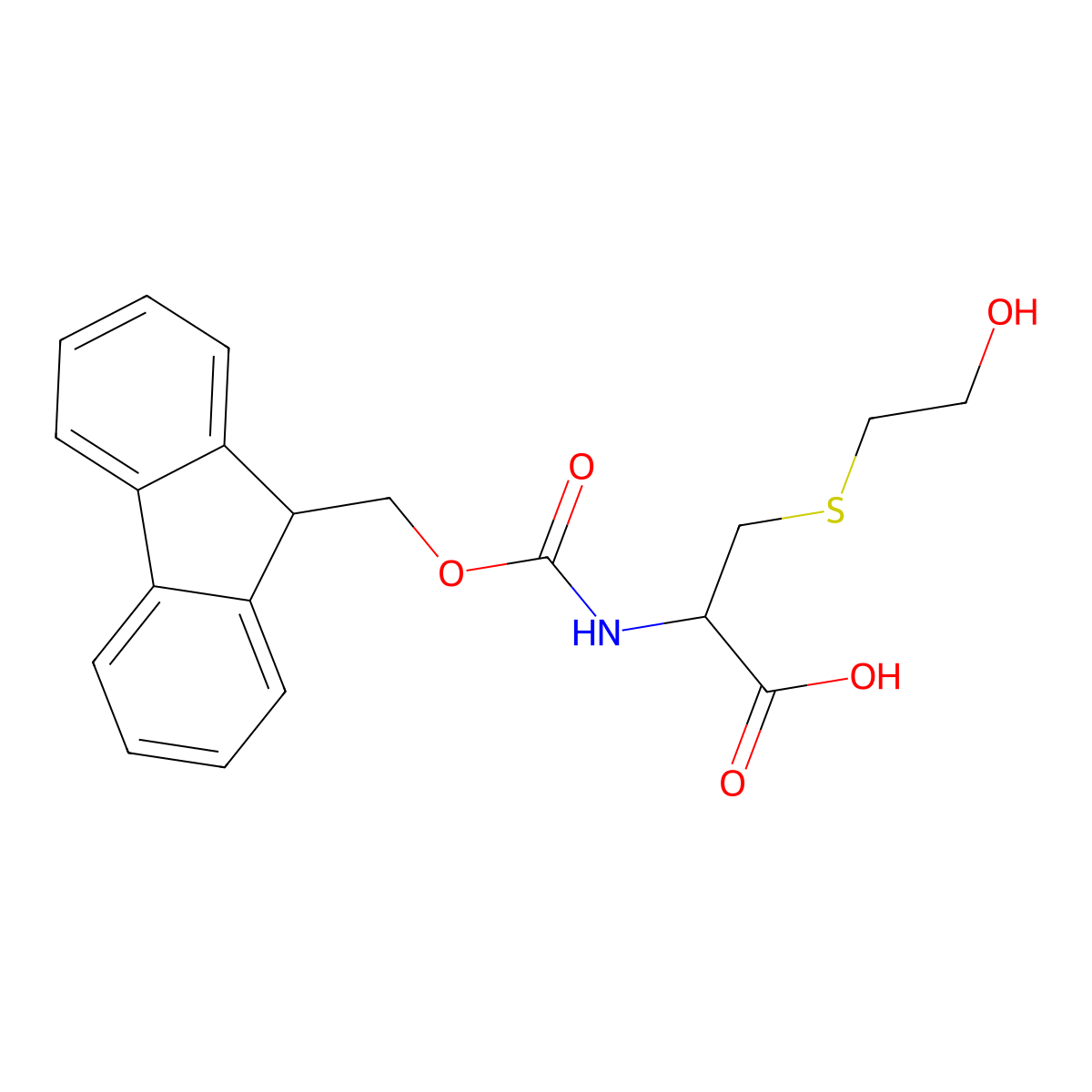 Fmoc-S-2-hydroxyethyl-L-cysteine molecular structure, CAS 200354-35-4