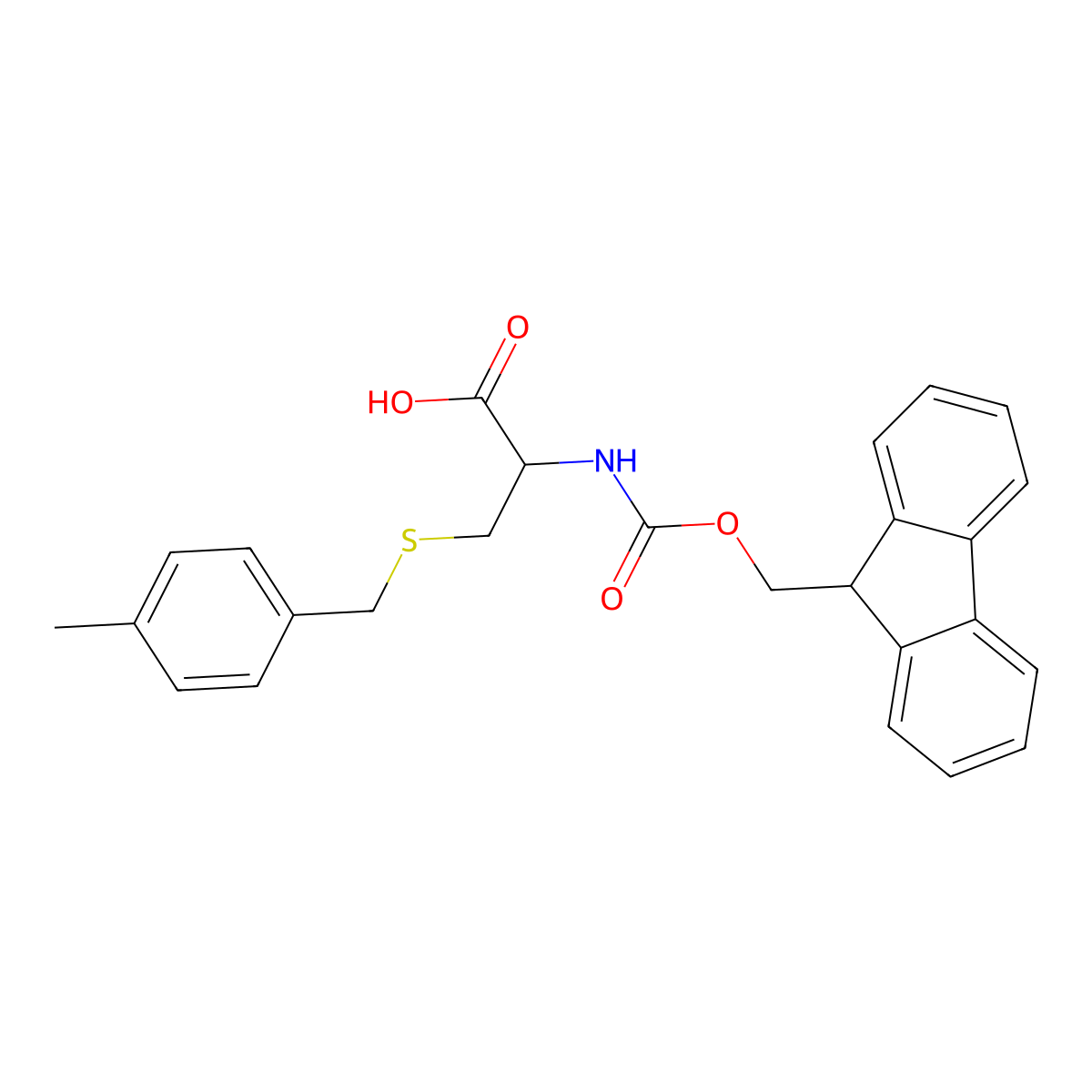 Fmoc-D-Cys(Mbzl)-OH molecular structure, CAS 200354-41-2