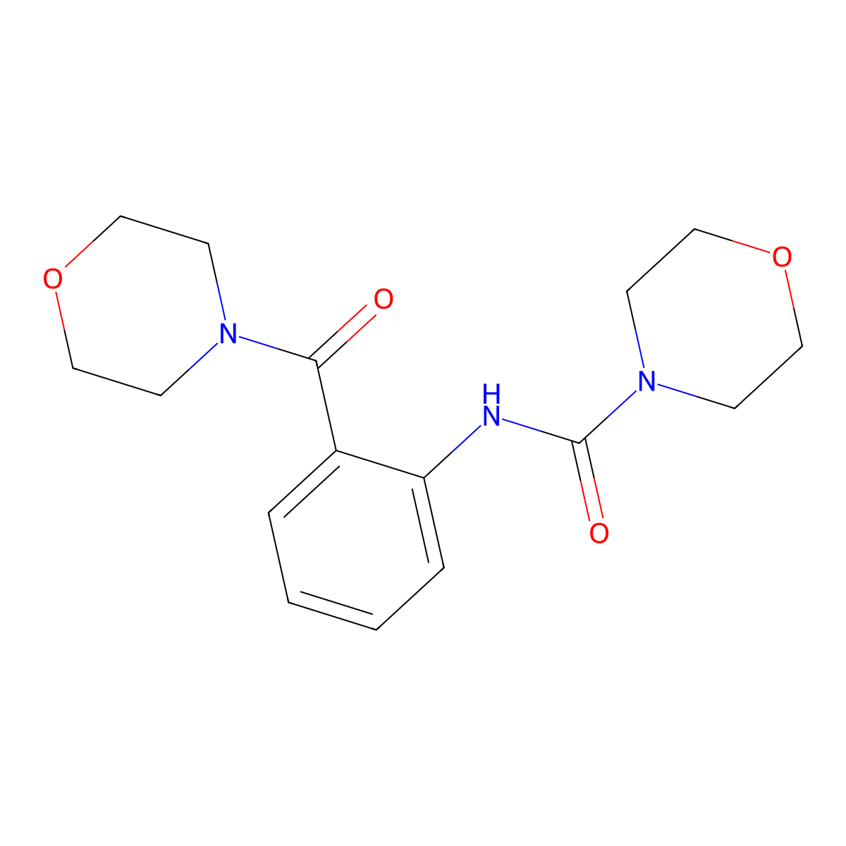 N-(2-(4-Morpholinylcarbonyl)phenyl)-4-morpholinecarboxamide molecular structure, CAS 200354-51-4