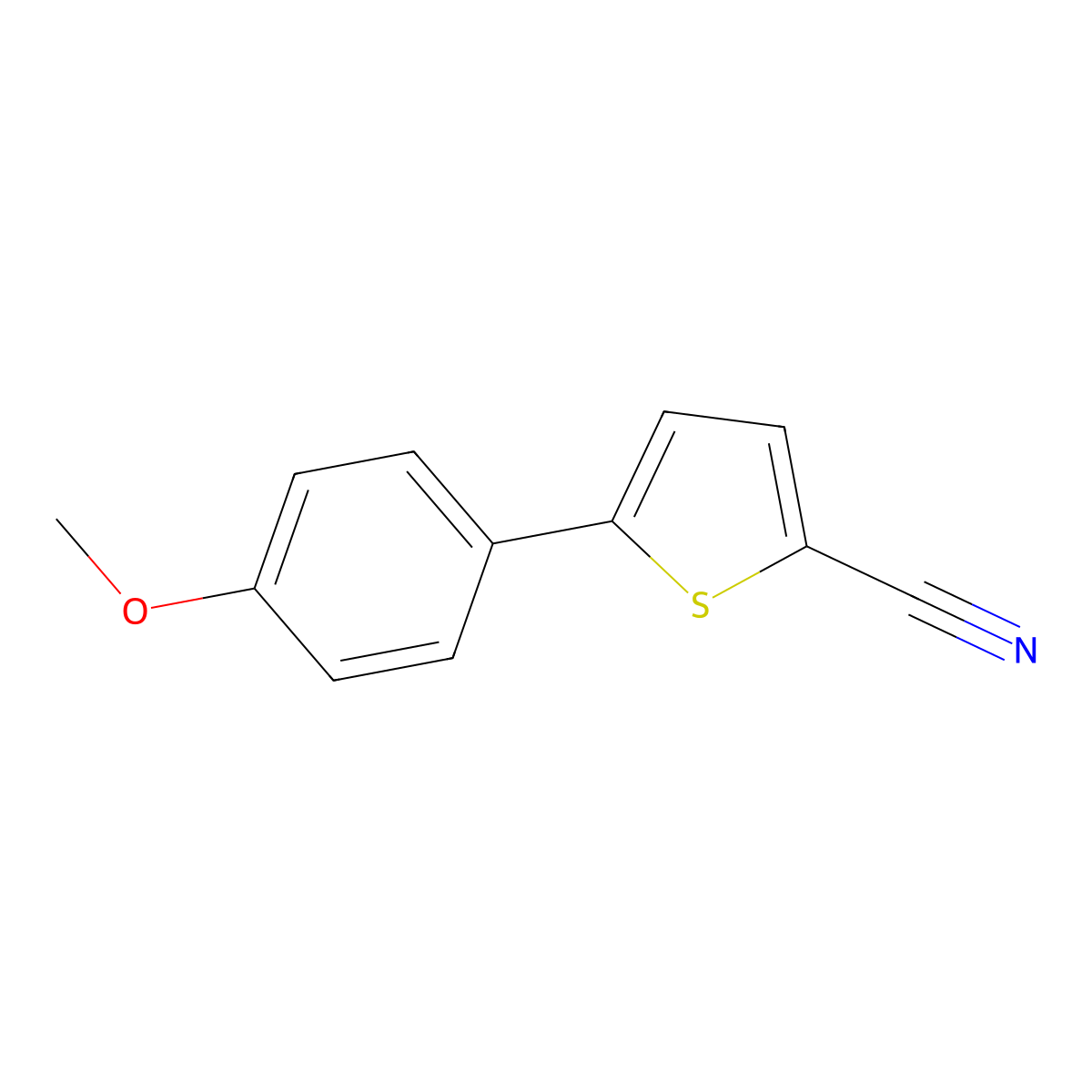 5-(4-Methoxyphenyl)thiophene-2-carbonitrile molecular structure, CAS 200358-05-0