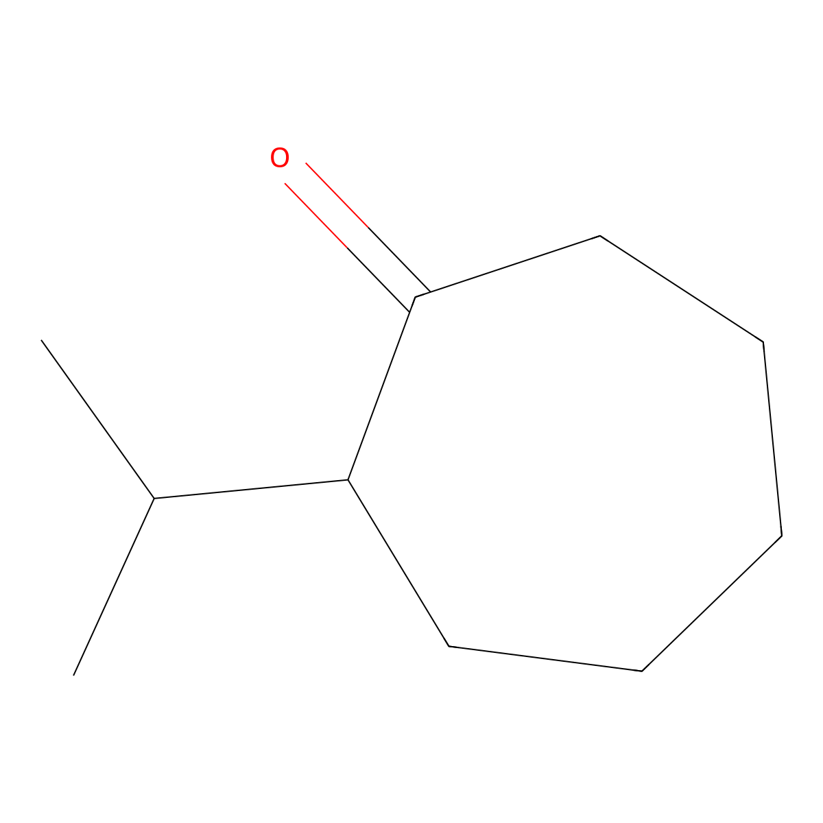 2-Isopropylcycloheptanone molecular structure, CAS 20036-72-0