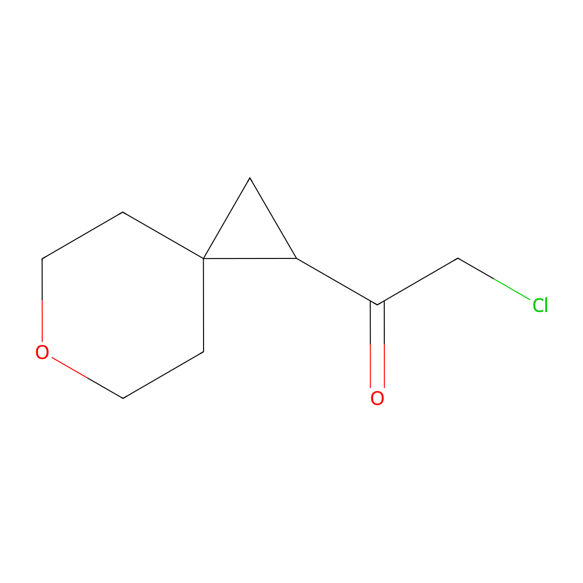 2-Chloro-1-{6-oxaspiro[2.5]octan-1-yl}ethan-1-one molecular structure, CAS 2003614-54-6
