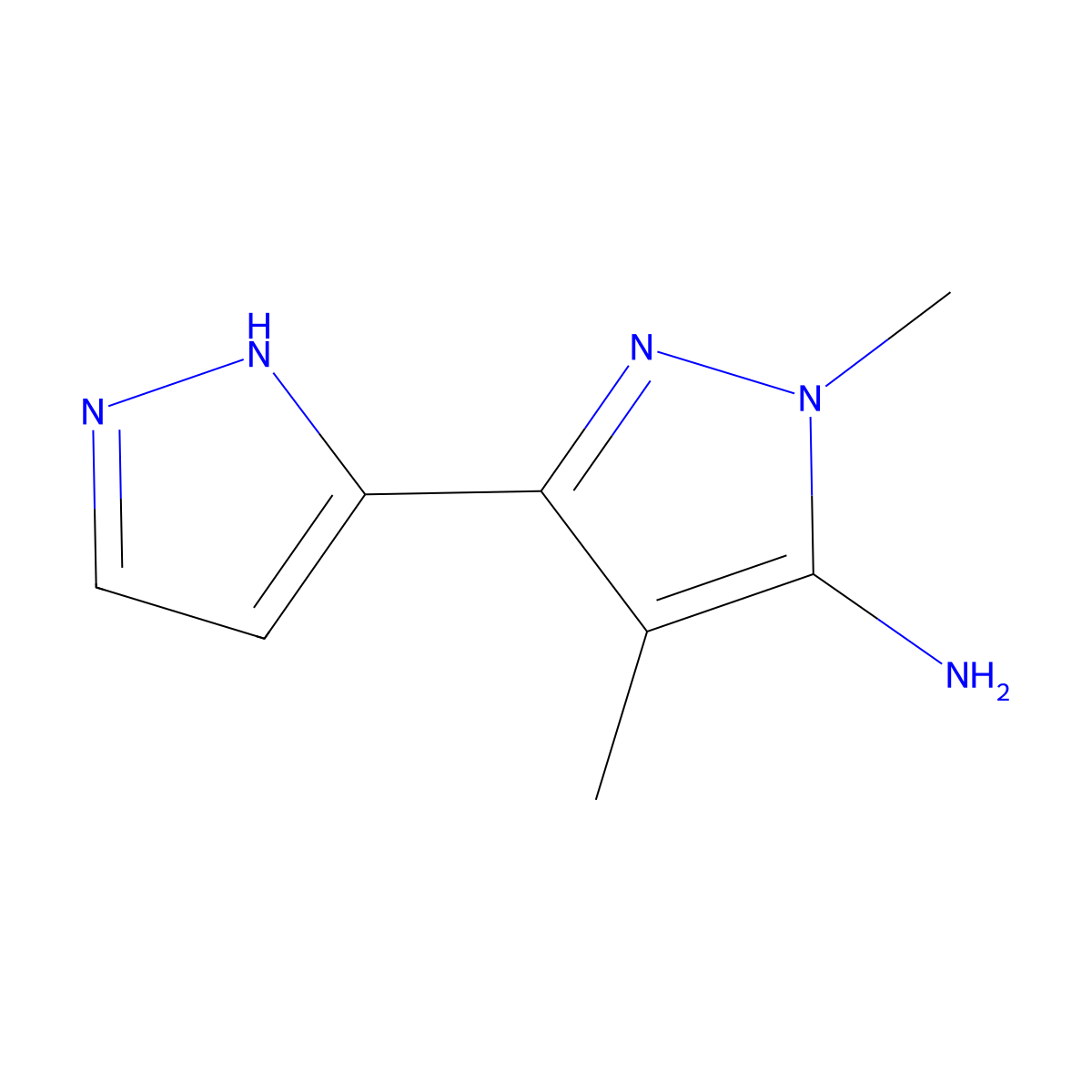 1,4-Dimethyl-1h,2'h-[3,3'-bipyrazol]-5-amine molecular structure, CAS 2003631-07-8