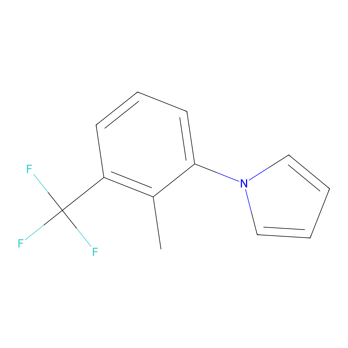 1-[2-methyl-3-(trifluoromethyl)phenyl]-1H-pyrrole molecular structure, CAS 2003663-61-2
