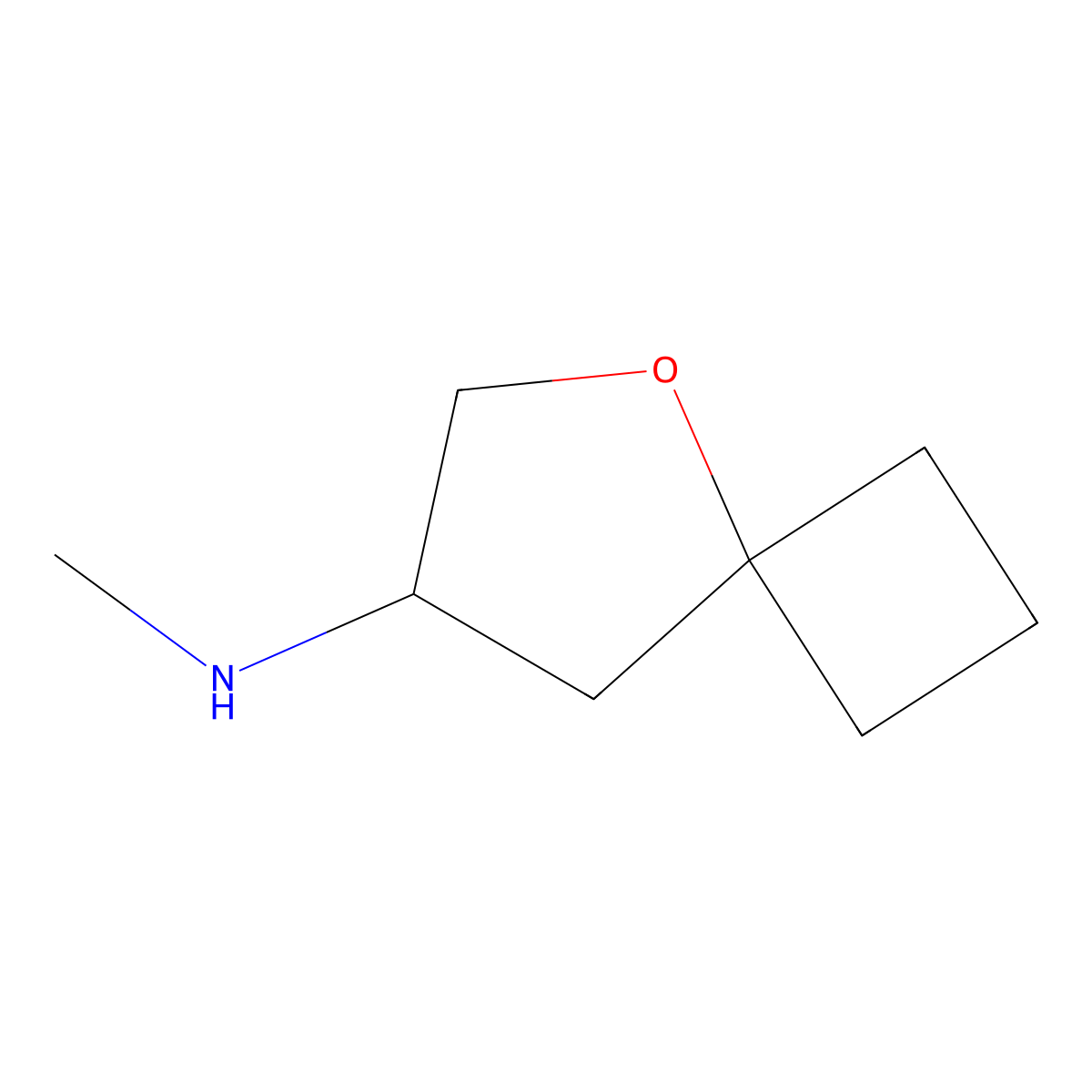 N-Methyl-5-oxaspiro[3.4]octan-7-amine molecular structure, CAS 2003712-56-7
