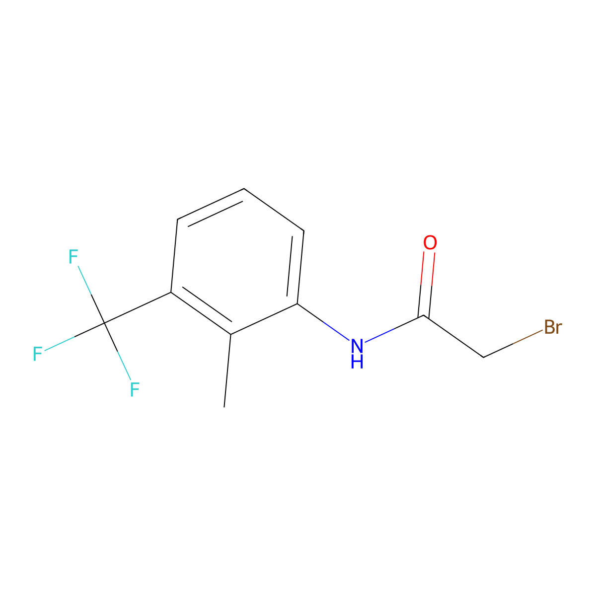 2-Bromo-n-[2-methyl-3-(trifluoromethyl)phenyl]acetamide molecular structure, CAS 2003738-93-8