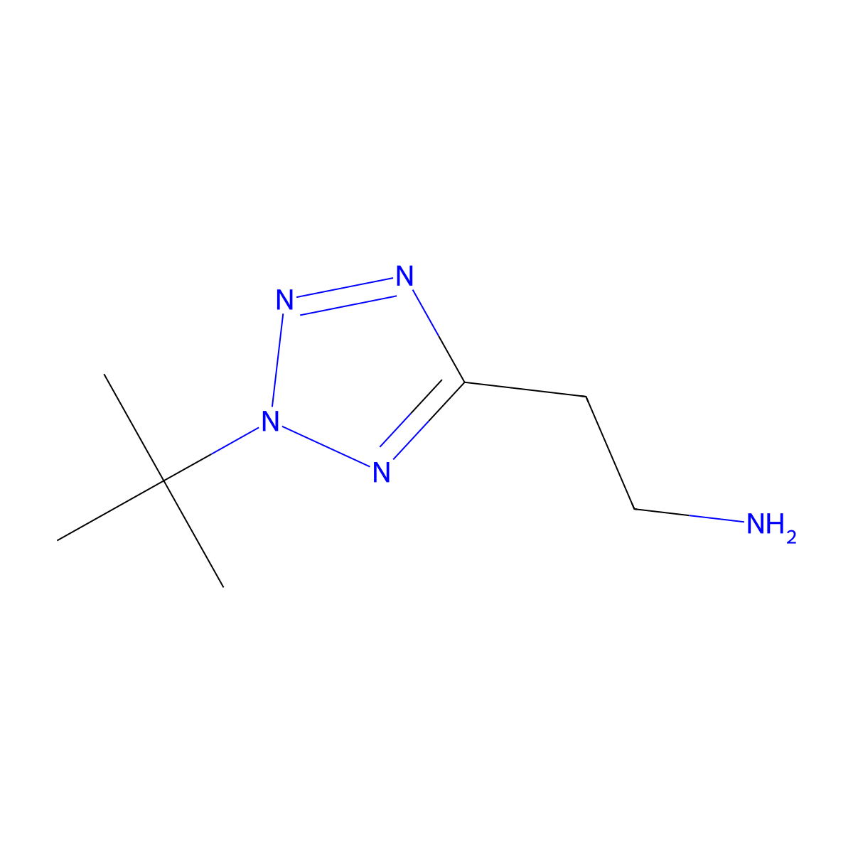 2-(2-tert-butyl-2H-1,2,3,4-tetrazol-5-yl)ethan-1-amine molecular structure, CAS 2003750-33-0