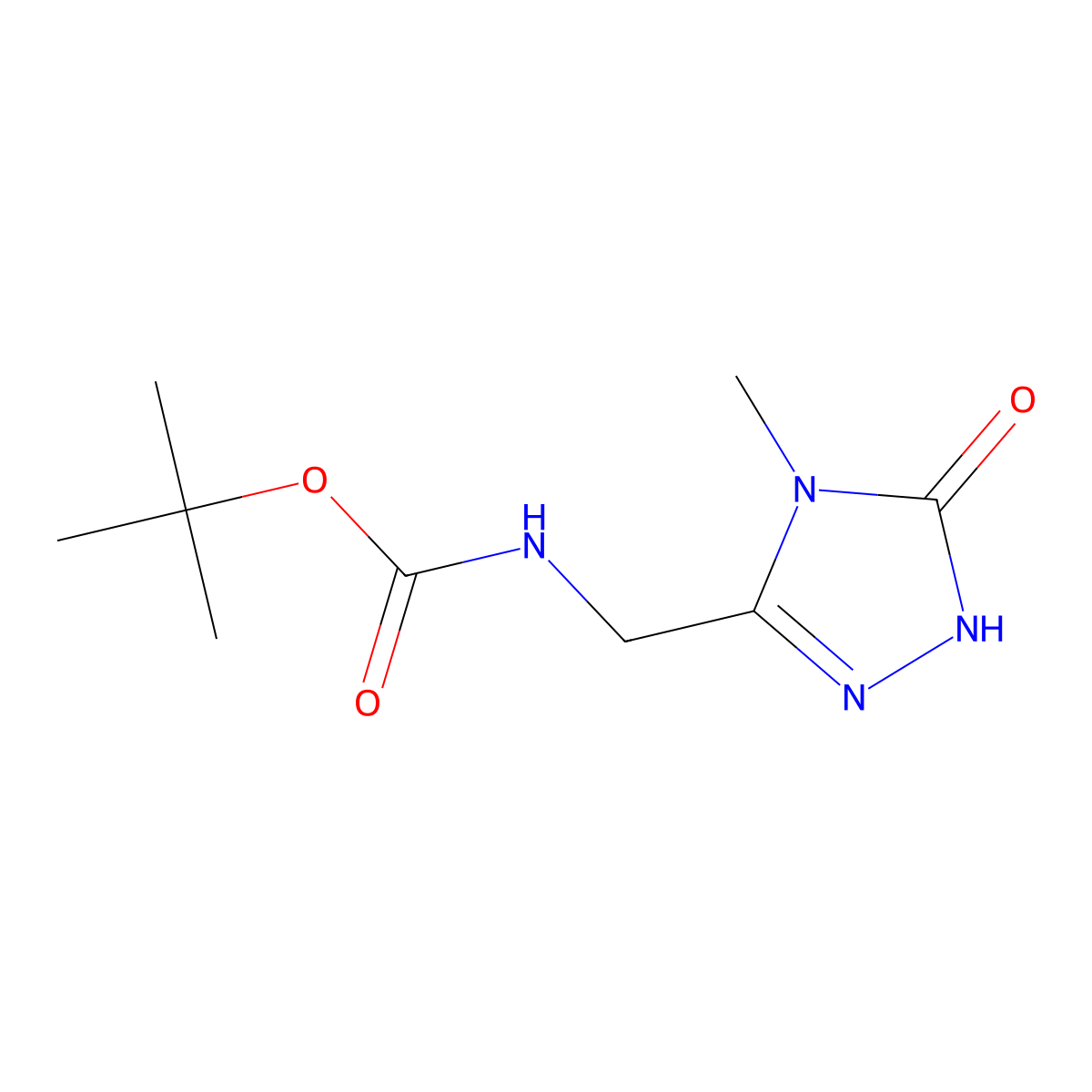 tert-butyl N-[(4-methyl-5-oxo-4,5-dihydro-1H-1,2,4-triazol-3-yl)methyl]carbamate molecular structure, CAS 2003765-62-4