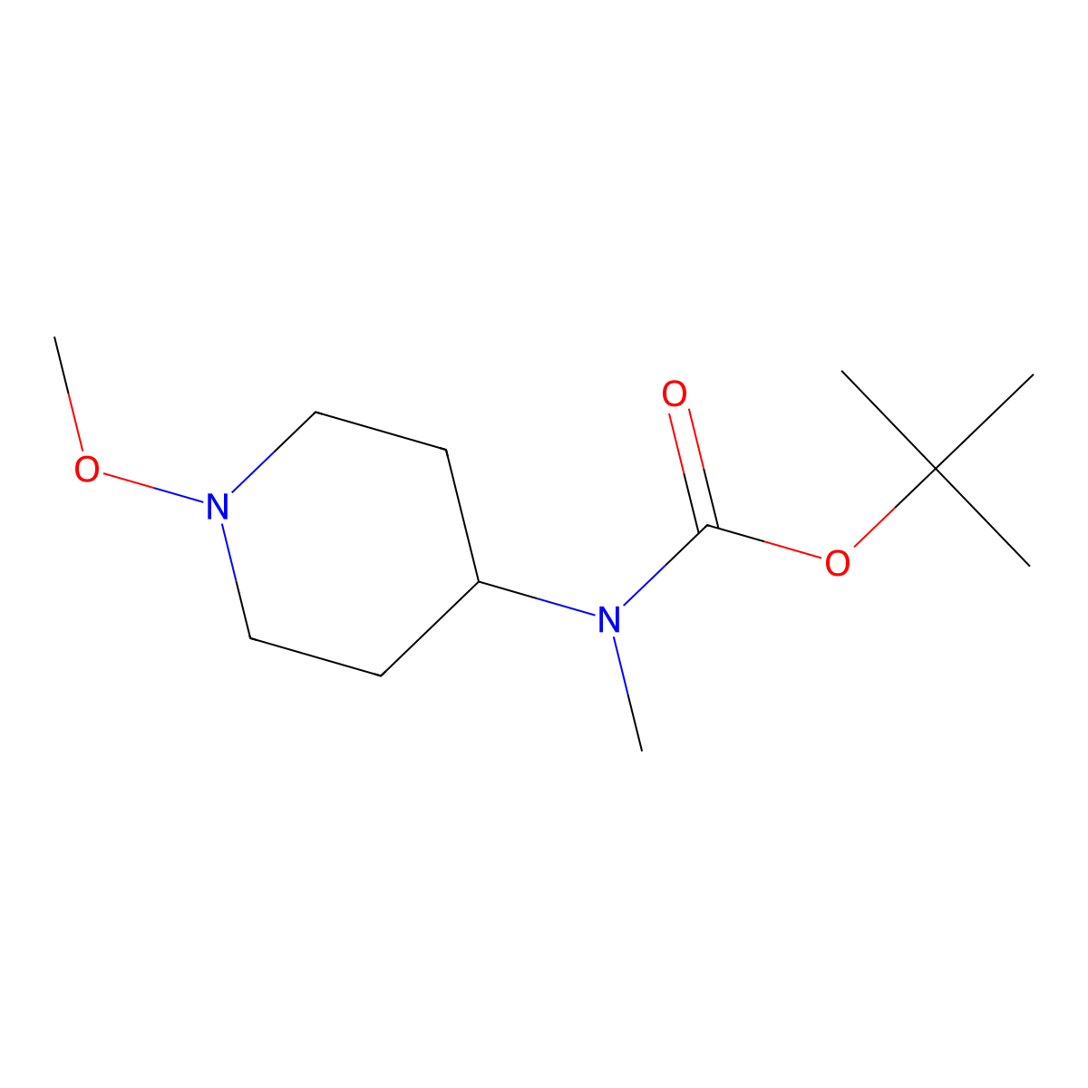 tert-butyl N-(1-methoxypiperidin-4-yl)-N-methylcarbamate molecular structure, CAS 2003831-97-6