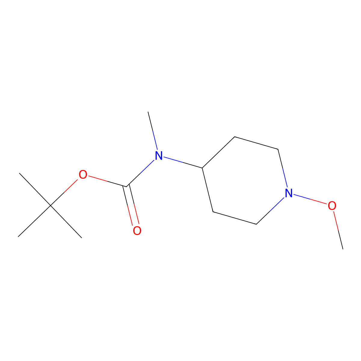 tert-butyl N-(1-methoxypiperidin-4-yl)-N-methylcarbamate molecular structure, CAS 2003831-97-6