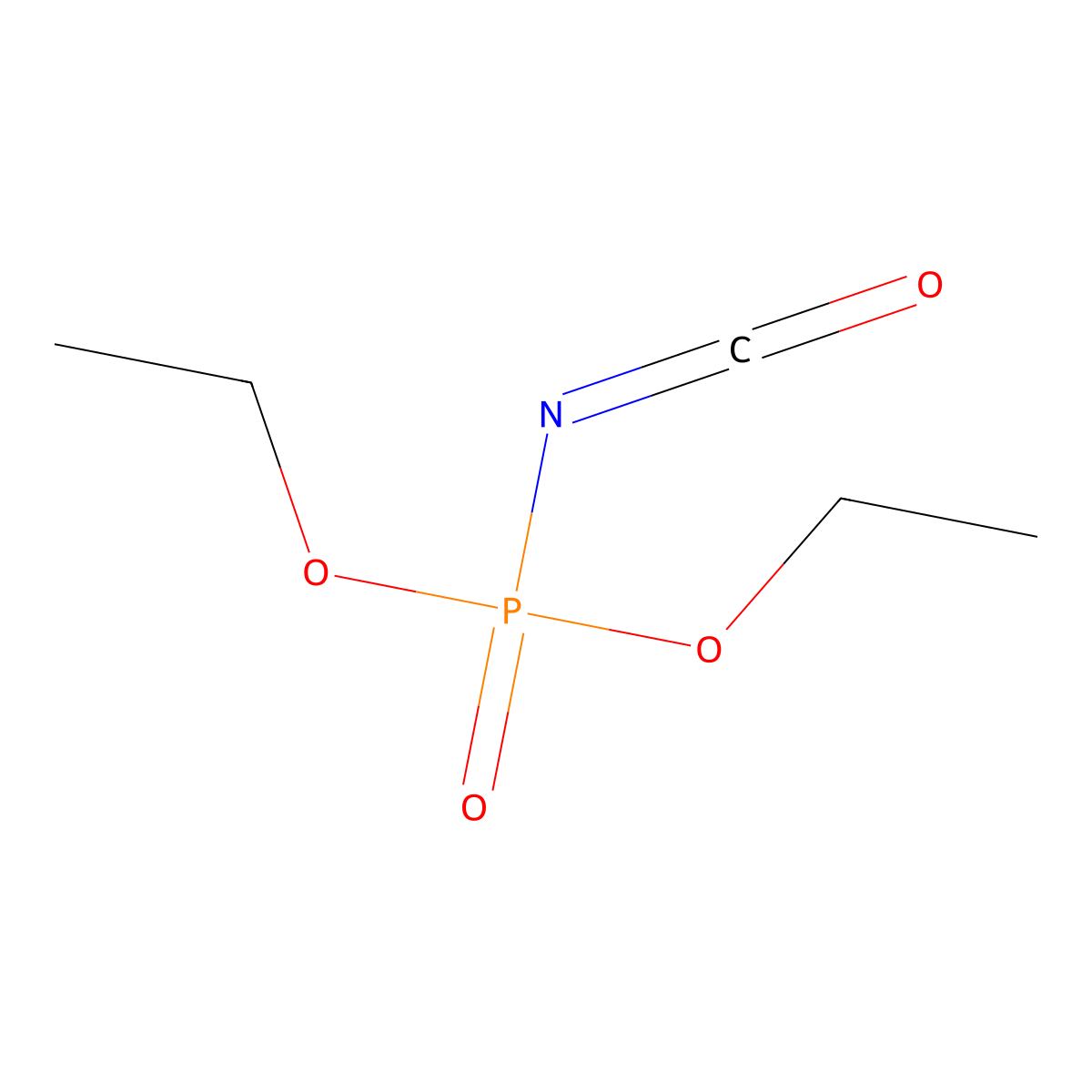 Phosphorisocyanatidic acid, diethyl ester molecular structure, CAS 20039-33-2