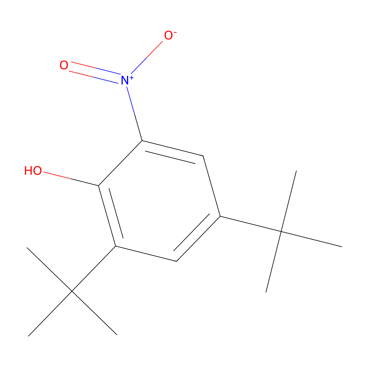 2,4-Bis(tert-butyl)-6-nitrophenol molecular structure, CAS 20039-94-5
