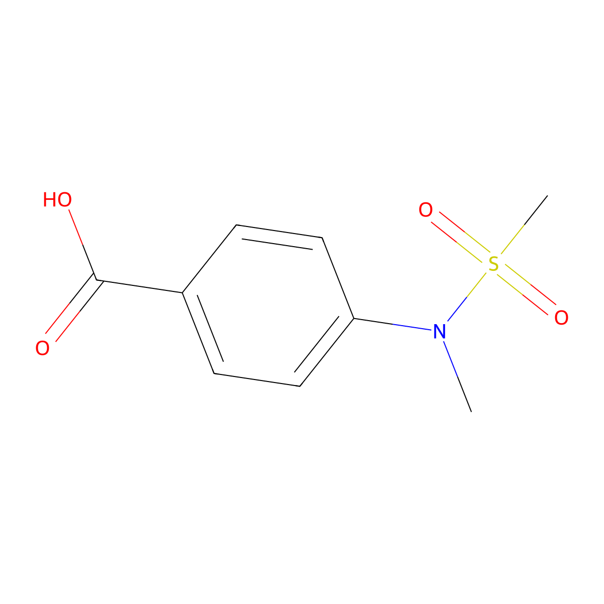 4-[Methyl(methylsulfonyl)amino]benzoic acid molecular structure, CAS 200393-68-6