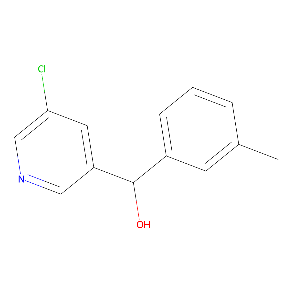 5-Chloro-alpha-(3-methylphenyl)-3-pyridinemethanol molecular structure, CAS 2003939-16-8
