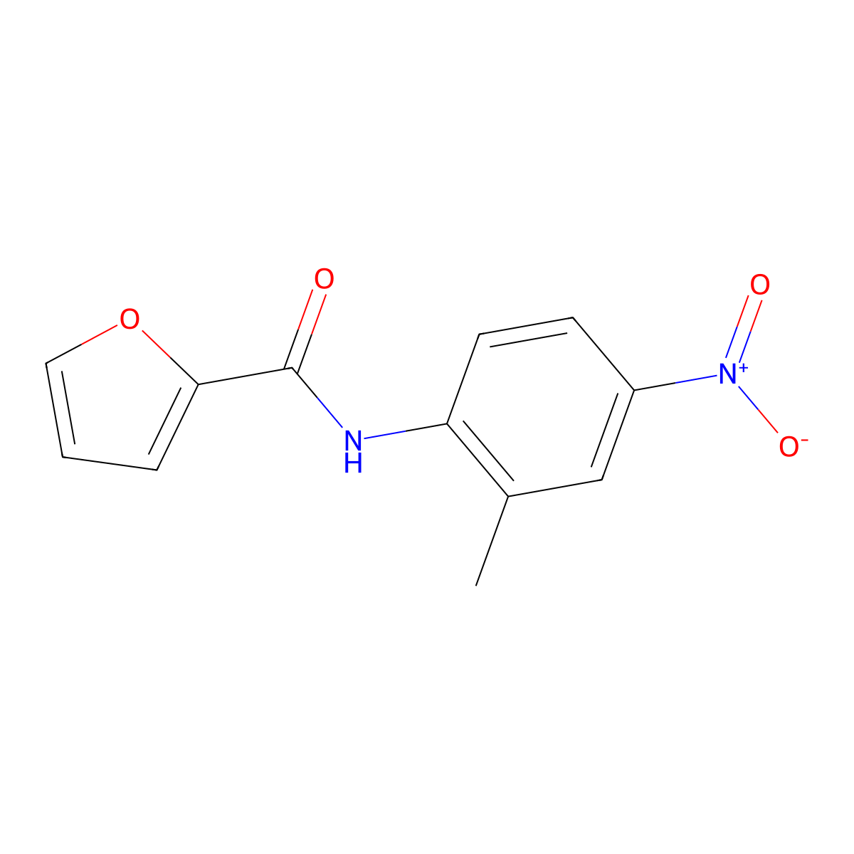 N-(2-methyl-4-nitrophenyl)-2-furamide molecular structure, CAS 200394-14-5
