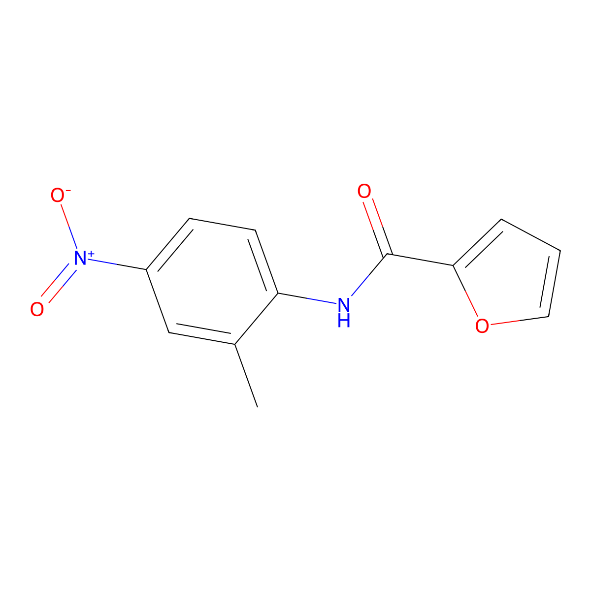 N-(2-methyl-4-nitrophenyl)-2-furamide molecular structure, CAS 200394-14-5