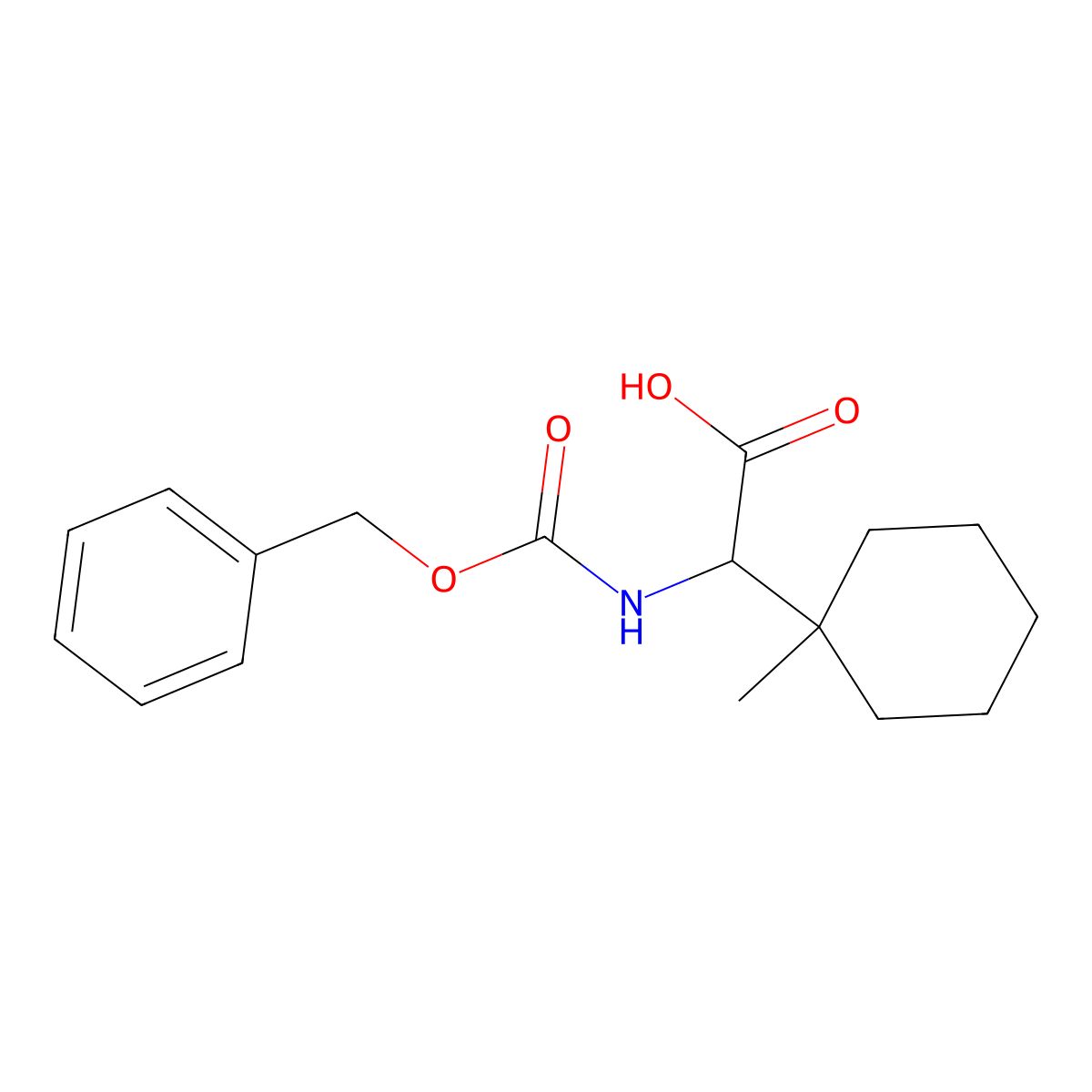 2-{[(Benzyloxy)carbonyl]amino}-2-(1-methylcyclohexyl)acetic acid molecular structure, CAS 2003993-07-3