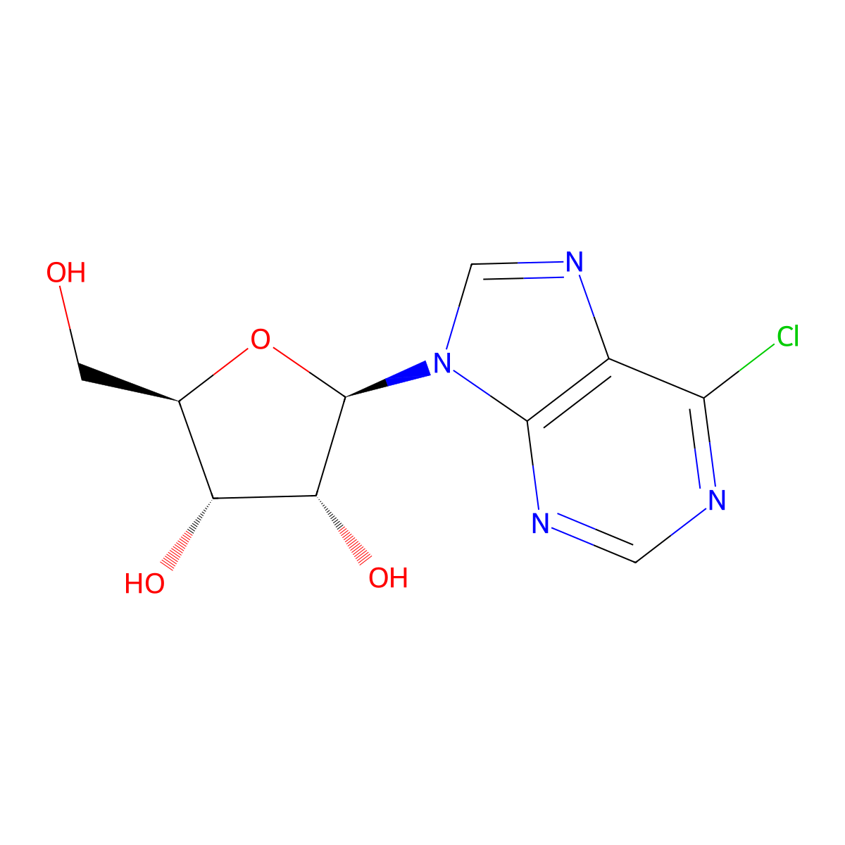 6-Chloropurine riboside molecular structure, CAS 2004-06-0