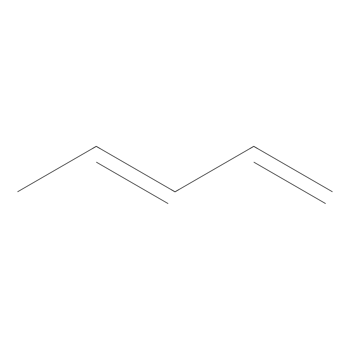 1,3-Pentadiene molecular structure, CAS 2004-70-8